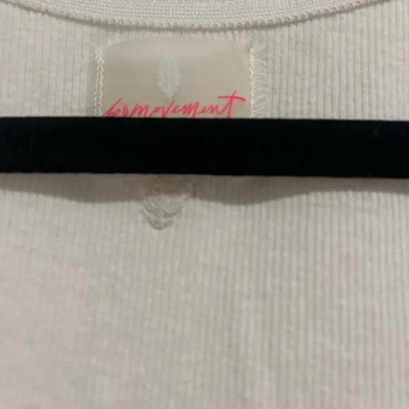Free People Movement white cap shoulder zipper accent workout tank top small - Picture 3 of 5